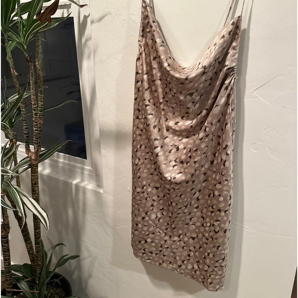 NWOT Silk Cowlneck Champagne Dress